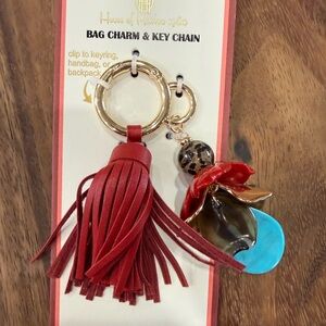 House of Harlow 1960 Red and Turquoise Key Holder